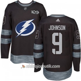 Män Ishockey Tampa Bay Lightning Tröja Tyler Johnson 9 1917-2017 100th Anniversary Adidas Svart Authentic